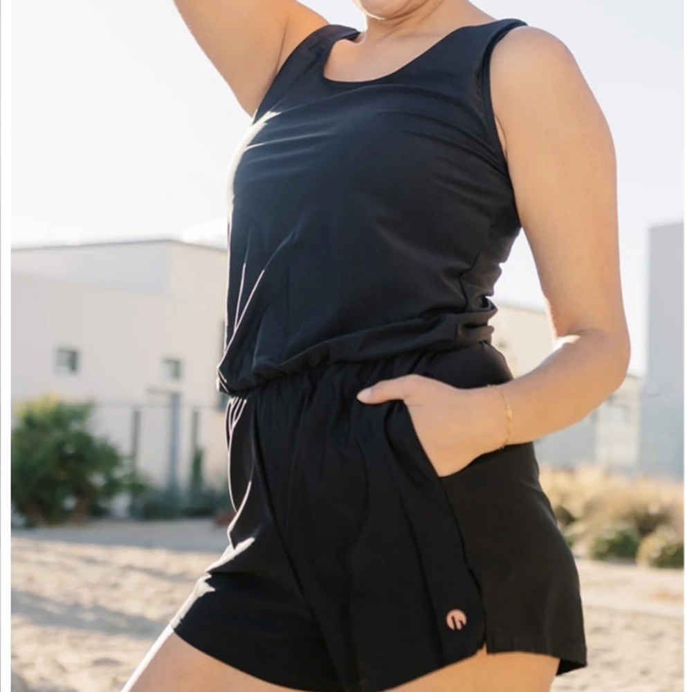 Honey Mark Sage Swim Romper NWT Navy Blue Size 5XL